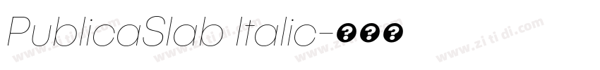 PublicaSlab Italic字体转换